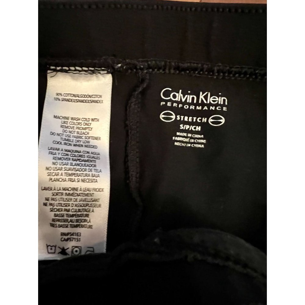 Calvin Klein Performance Stretch Black Pull On Leggings Women's Size Small S - Picture 2 of 4